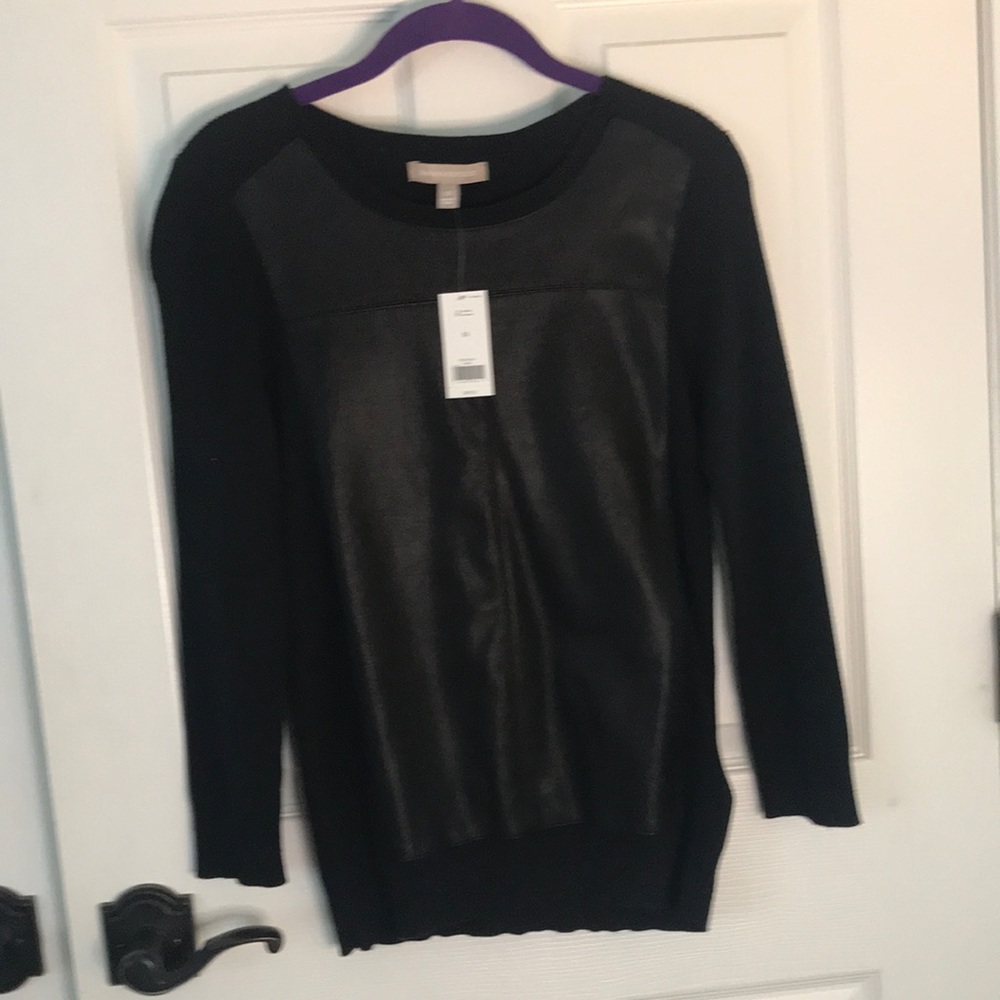 NWT Banana Republic Sweater with faux leather